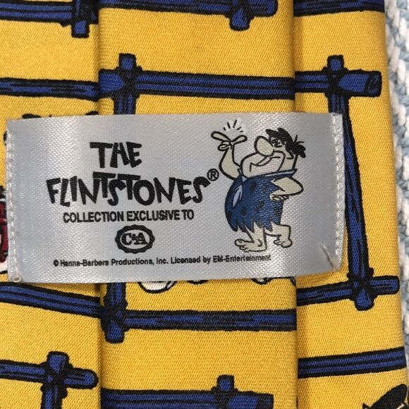 FLINT STONES Tie Hana-Barbera tie Vintage - Picture 5 of 7